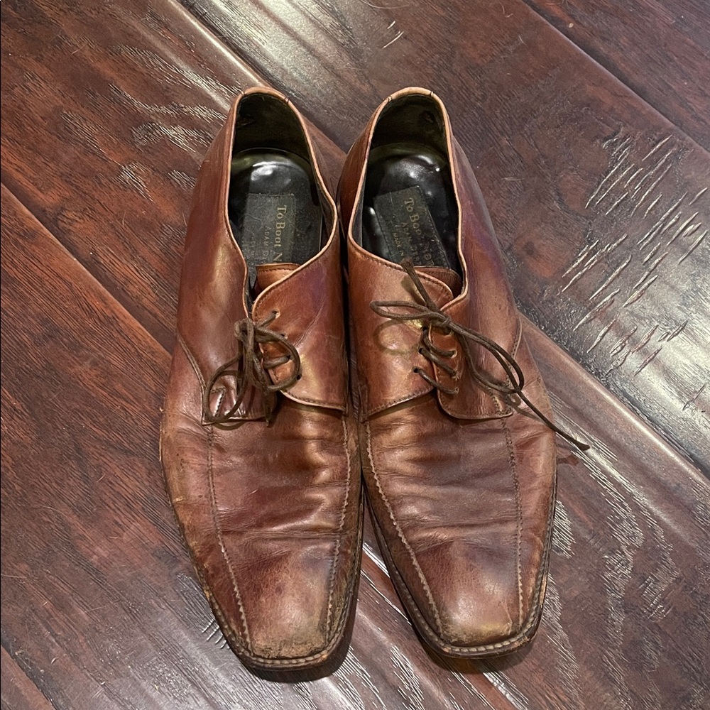 To Boot Rich Brown Leather Oxfords